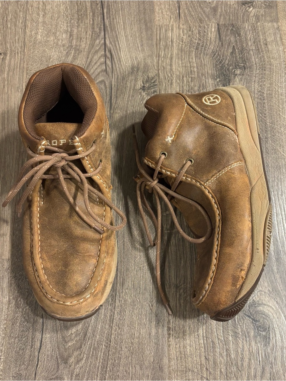 Roper Men's Clearcut Round Toe Chukka Boots Brown Leather size 9